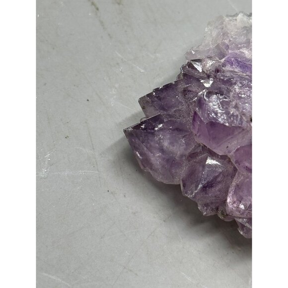 Raw Amethyst Crystal Cluster With Natural Green Matrix 2.5" purple READ - Picture 6 of 8